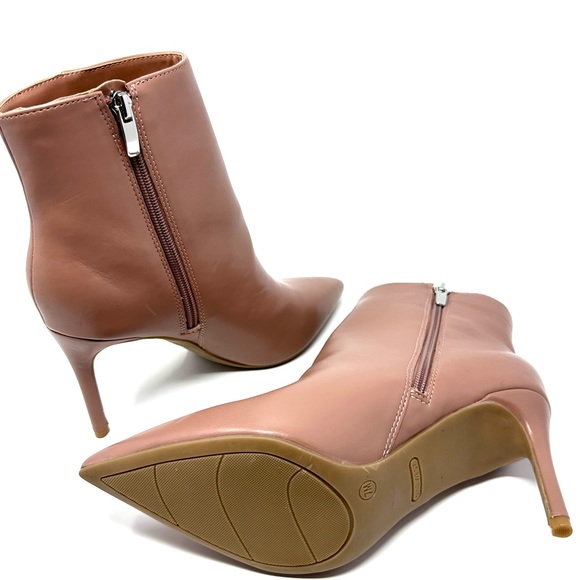 Nine West NWOT Womens Pink Farrah Pointed Toe Stiletto Booties size 7 7.5 - Picture 8 of 12
